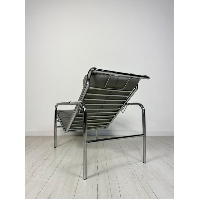 Zanotta Set of Vintage Italian Genni Lounge Chair with Ottoman by Gabriele Mucchi for Zanotta, 1980s For Sale - Image 4 of 10