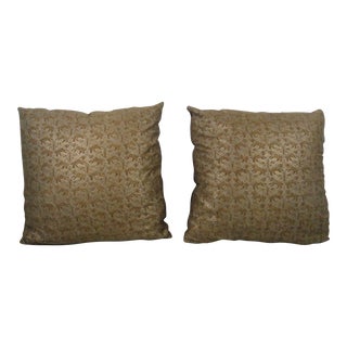 1990s Transitional Fortuny Cotton Pillows - a Pair For Sale