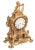 Louis XV Style Gilt Bronze Mantel Clock, late 19th century, the circular dial surmounted by a cherub playing a harp, the...