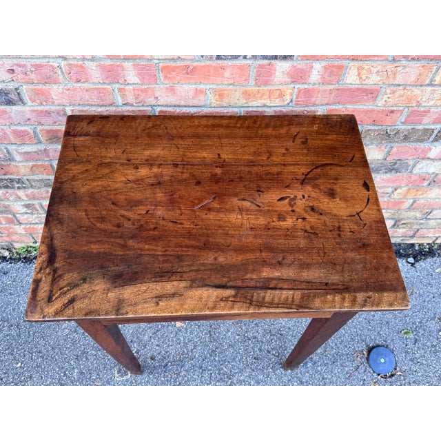 Wood 19th Century Single Drawer French Side Table For Sale - Image 7 of 11