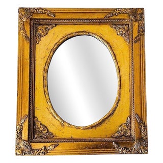 Vintage Baroque Gold Plated Mirror, 1980s For Sale