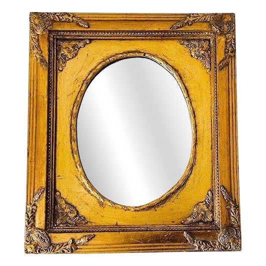 Vintage Baroque Gold Plated Mirror, 1980s For Sale