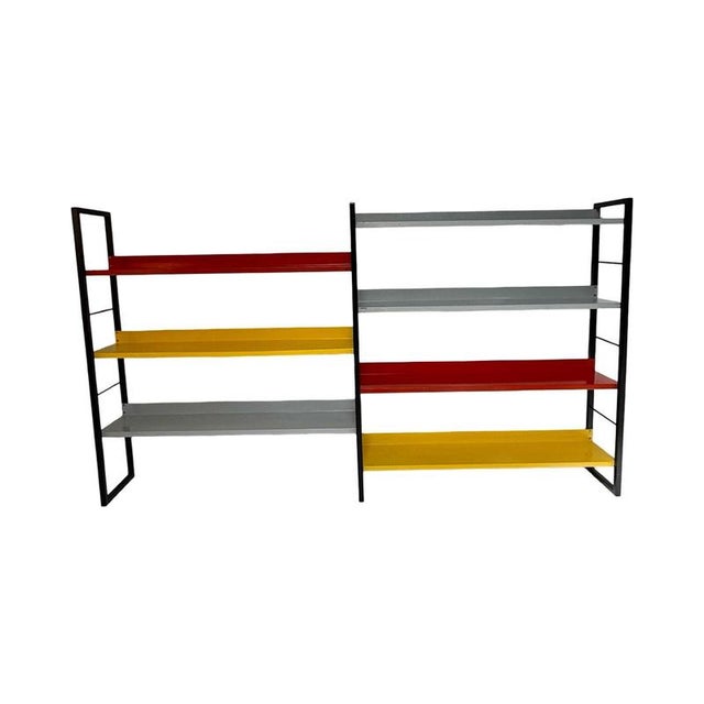Large Modulair Wall System in Multicolor Metal from Tomado Holland, Netherlands, 1960s For Sale - Image 3 of 10