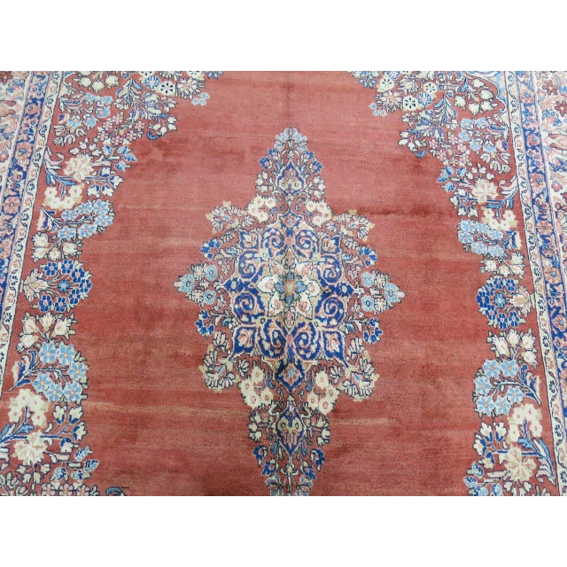Room Size Antique Persian Sarouk Rug For Sale - Image 4 of 5