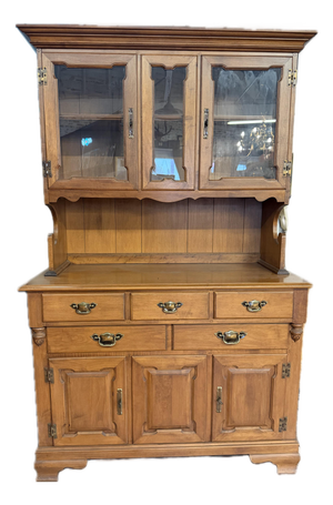 Mid 20th Century Traditional Wood China Hutch
