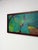Late 20th Century Framed Original Abstract Acrylic Painting Teal Green Still Life Art, Wood Frame For Sale In Tampa - Image 6 of 14