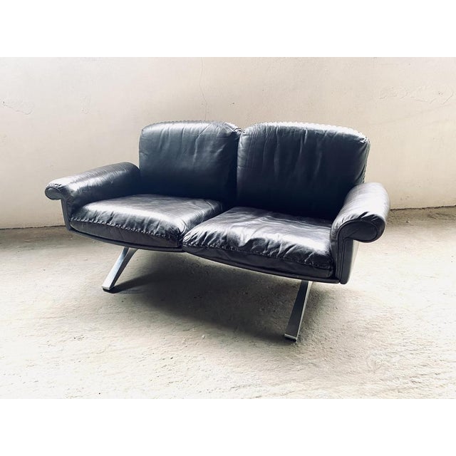 Brown Dark Brown Leather Model Ds31 Sofa from de Sede, 1970s For Sale - Image 8 of 18