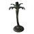 Vintage Palm Beach Regency Patinated Brass Palm Tree Candlestick Holder For Sale