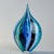Shades of Blue With Gold Signed Fabiano Zanchi Murano Glass Sculpture For Sale - Image 4 of 9