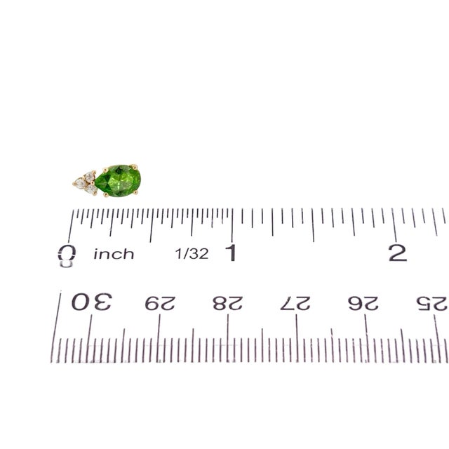 Natural Tourmaline Diamond Earrings 14k Gold 1.87 TCW Certified For Sale - Image 10 of 11