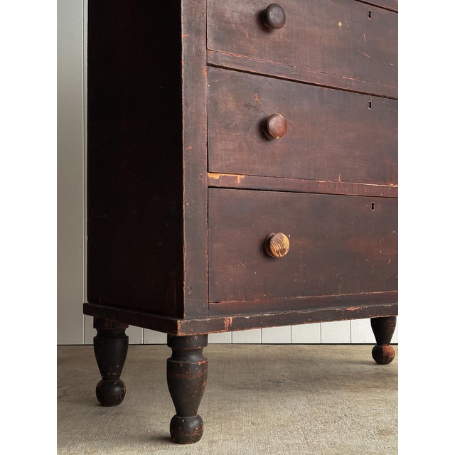 Late 19th Century Antique Painted Pine Chest of Drawers, Original Surface For Sale - Image 13 of 17