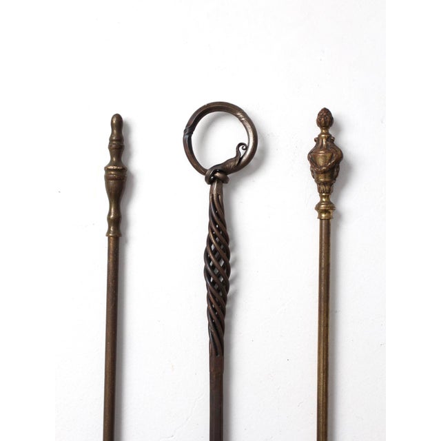 Antique Brass Fireplace Pokers Set of 3 Chairish