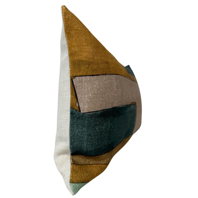 Modern District Linen Pillow Cover in Tobacco Brown For Sale - Image 3 of 5