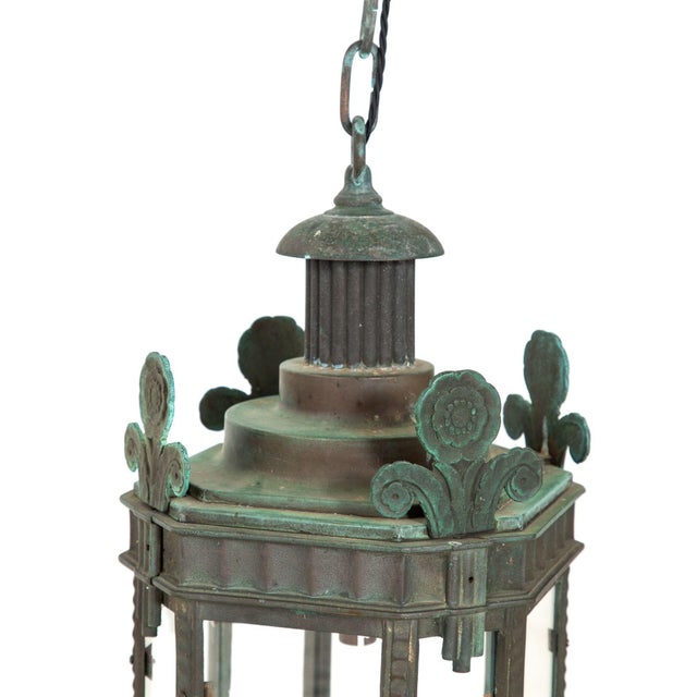 Bronze Art Deco Lantern, Circa 1920-30s For Sale In New York - Image 6 of 13