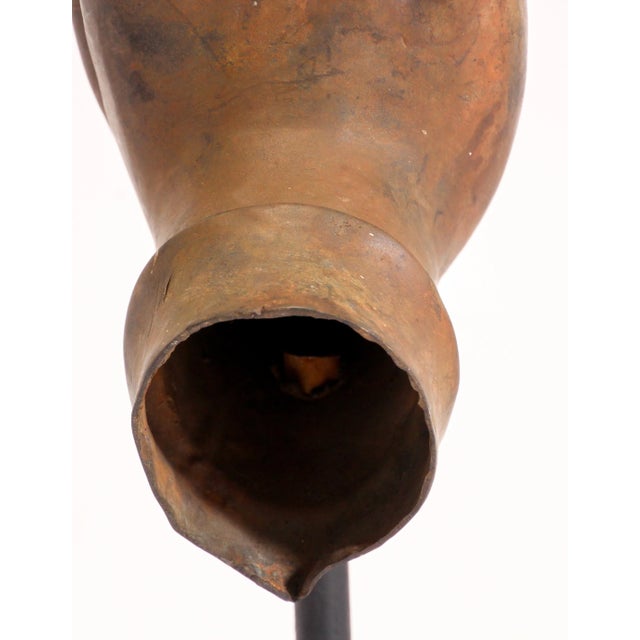 Large Cast Bronze Buddha Hand Sculpture on Stand For Sale - Image 9 of 13