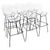 Vintage Wire Black and White Stools by Bertoia for Knoll, 1969, Set of 6 For Sale - Image 12 of 12