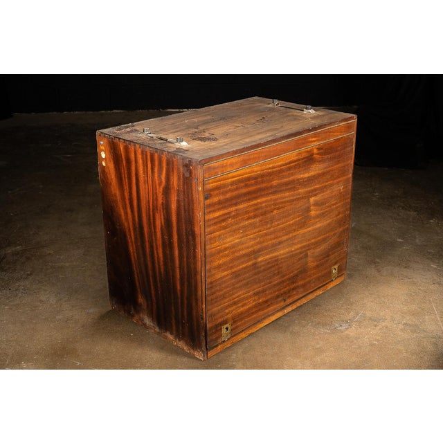 Mid 20th Century Mid-20th Century Solid Mahogany Diaform Wheel Dresser Machinist’s Chest For Sale - Image 5 of 10