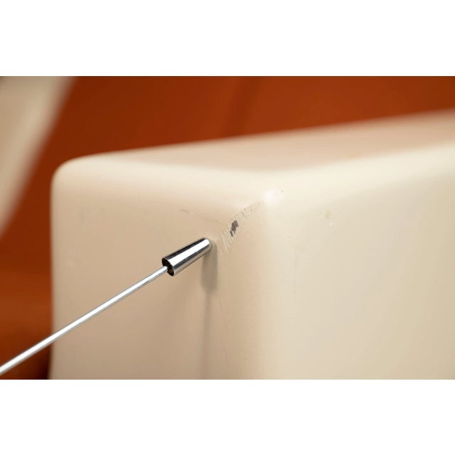 Modernist Fiberglass Loveseat in Original Knit Woolen Fabric Attributed to Ed Frank for Moretti, 1960s For Sale - Image 9 of 11