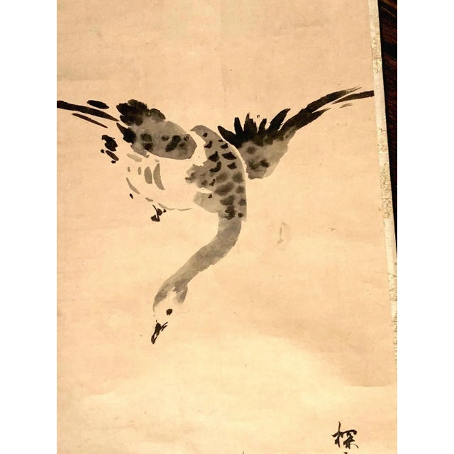 17th Century 17th Century Japanese Ink Hanging Scrolls Kano Tanyu - Pair For Sale - Image 5 of 13