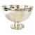 Vintage Silverplate Pedestal Bowl – Bar Cart Catchall Nut Dish – Classic Beaded Rim Serving Bowl For Sale