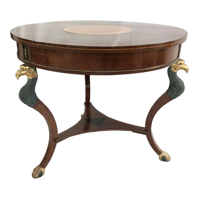 An Early 19th Century Mahogany Center Table C.1820 With Eagle Heads For Sale