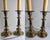 Vintage Mid-Century Modern Heavy Brass Beehive Candlestick Boudoir Table Lamps 31" Tall - a Pair For Sale - Image 10 of 10