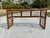 1970s Boho Chic Brown Lattice Rattan Rectangular Sofa Console Table With Glass Top For Sale - Image 12 of 12