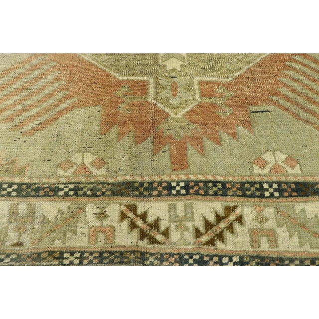 Mid 20th Century Vintage Turkish Oushak Rug 03'11 X 06'02 For Sale - Image 4 of 10