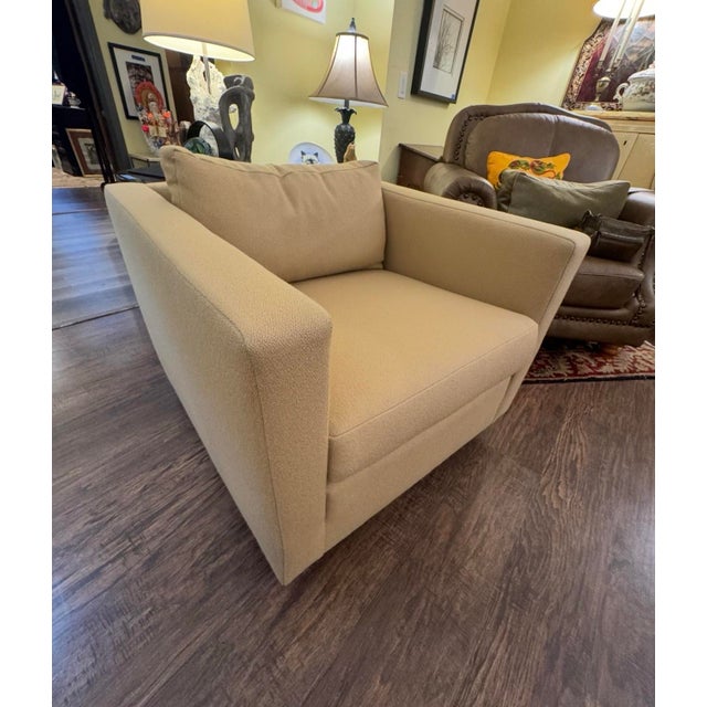 Mid-Century Modern Vintage Charles Pfister for Knoll Lounge Chair in Knoll Camel Wool, 1970s For Sale - Image 3 of 11