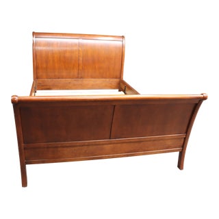 Stickley Cherry Queen Sleigh Bed For Sale