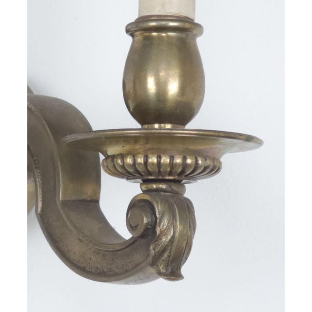 Pair of Brass Sconces, u.s.a. Circa 1920 For Sale In San Francisco - Image 6 of 10