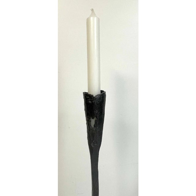 Metal 19th C Branding Iron Candlestick For Sale - Image 7 of 13