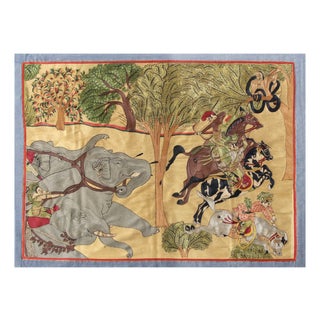 Vintage Mughal Royal Hunt Tapestry, 1980s For Sale