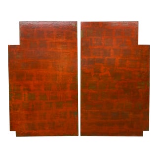 Vintage Abstract Painting Diptych For Sale