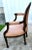 Carved Wood Bergere Chair Louis XVI Style Medallion Oval Back Pink Fabric 50s For Sale - Image 9 of 13