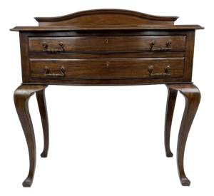 Bow-Fronted Side Table with Gallery, Early 20th Century