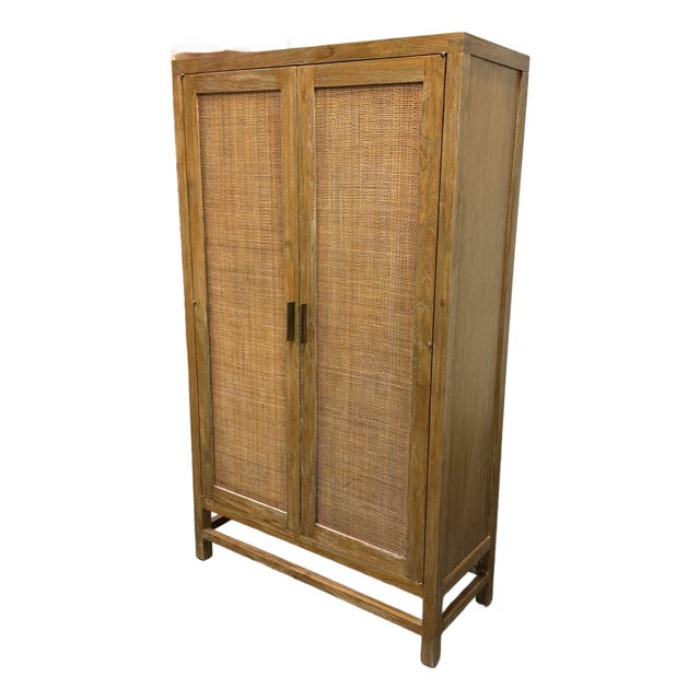Crate & Barrel Blake Two-Door Storage Cabinet For Sale