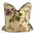 Silk Floral Pillow in Bernard Thorp Fabric For Sale