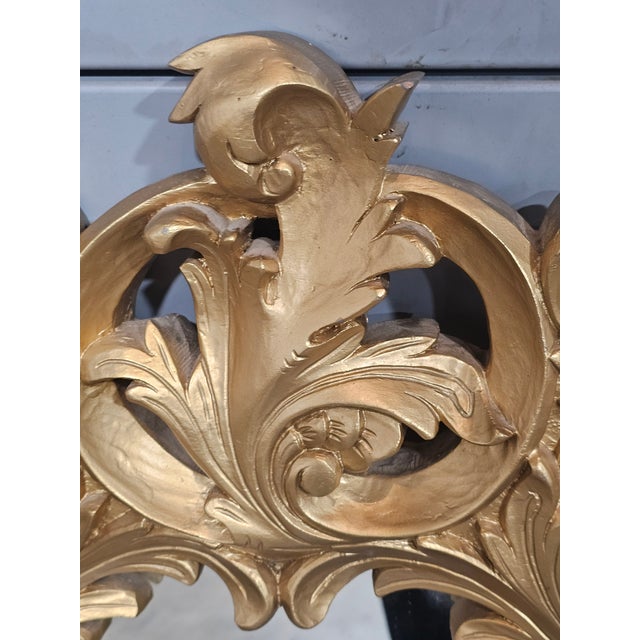 Late 20th Century Gorgeous Designer Roccoco Style Gold Gilt Wood Framed Mirror For Sale - Image 11 of 13
