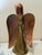 Vintage Hard-to-Find. Extra-Large 17” Tall Brass and Copper Angel Candleholder. Authentication Marked Mexico. For Sale - Image 4 of 12