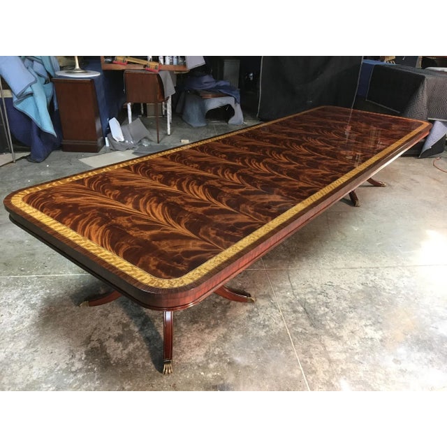 This is a made-to-order Large Traditional mahogany banquet/dining table made in the Leighton Hall shop. It features a...