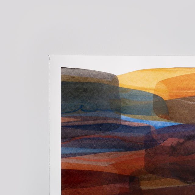 Contemporary Contemporary Abstract Layered Colorfield Painting Warm Earth & Sunset Palette by Casey R Klein For Sale - Image 3 of 7