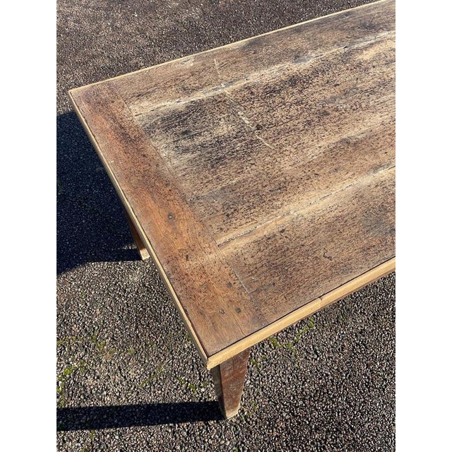 Oak Farmhouse Dining Table For Sale - Image 5 of 10