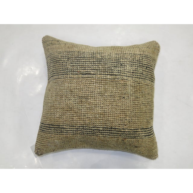 Late 20th Century Neutral Moroccan Rug Pillow For Sale - Image 5 of 5