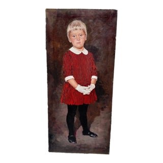 Late 20th Century Original Painting White Gloves Attributed to Marilyn Conover For Sale