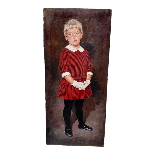Late 20th Century Original Painting White Gloves Attributed to Marilyn Conover For Sale