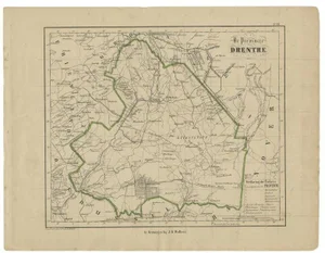 Antique Map of Drenthe, 1870