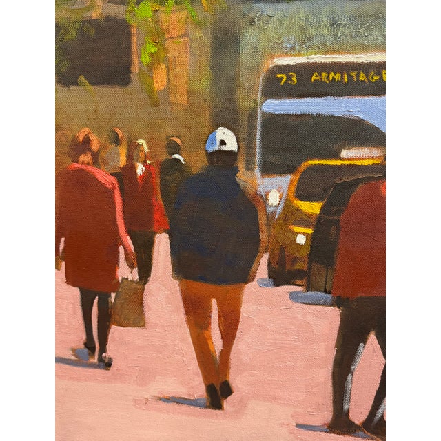 Brutalist And Another Hundred People Getting Off of the Train by Chicago Artist George T. Chakos For Sale - Image 3 of 11