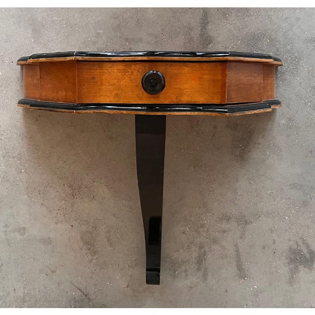 Early 20th Hanging Console with Drawer and Ebonized Details For Sale - Image 16 of 18