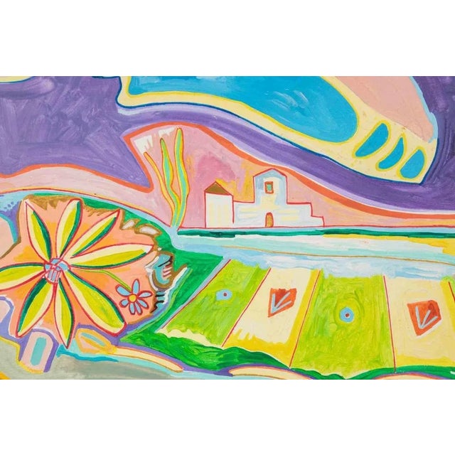 Luis Burgos, Cultivated Fields, Oil on Board, 2000s For Sale - Image 4 of 6